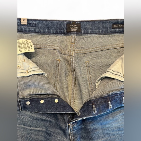 Citizens Of Humanity Olivia High Rise Slim Ankle Jeans Button Fly 27 - Picture 3 of 5